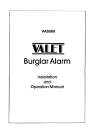 VA5000 Alarm panel INSTALLATION & USER manual