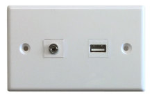 Wallplate to suit USB Receiver Kit